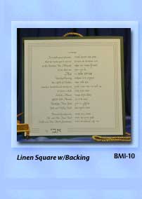 Bar Mitzvah Invitation LINEN SQUARE WITH BACKING